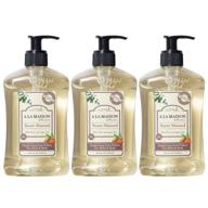 🧴 a la maison de provence liquid hand soap - sweet almond scent - french milled moisturizing natural hand soap - 16.9 oz pump bottles - pack of 3 logo