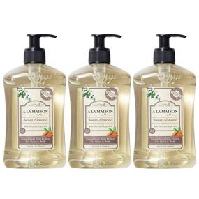 img 4 attached to 🧴 A La Maison de Provence Liquid Hand Soap - Sweet Almond Scent - French Milled Moisturizing Natural Hand Soap - 16.9 oz Pump Bottles - Pack of 3