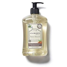 img 1 attached to 🧴 A La Maison de Provence Liquid Hand Soap - Sweet Almond Scent - French Milled Moisturizing Natural Hand Soap - 16.9 oz Pump Bottles - Pack of 3