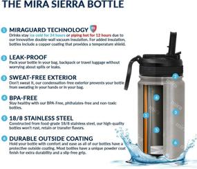 img 2 attached to MIRA 12 oz Stainless Steel Water Bottle - Ultimate Insulation for 24 Hours Cold, 12 Hours Hot - Wide Mouth & Double Wall Vacuum Insulated - BPA-Free Straw Lid Cap - Butterflies+