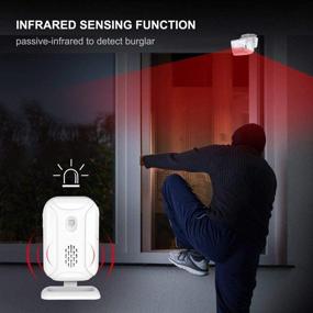 img 2 attached to 🚪 NineLeaf Motion Sensor Doorbell - PIR Motion Detect Alarm, Store Welcome Buzzer Monitor, Multi-Function Wireless Welcome Greeting Doorbell - Caregiver Reminder for Elderly