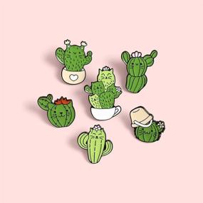 img 3 attached to 🐾 Charming Animal-Plant Enamel Brooch Pins: Fun Novelty Cartoon Set for Fashionable Women, Boys, Girls, and Men's Bags, Jackets, and Hats