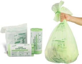 img 4 attached to Ecomelo 13 Gallon/49.2 Liter Certified Compostable Food Scrap Bags – 50 Count, with Extra Thick 0.9 Mils – US BPI ASTM D6400 Certified, HOME Compostable EN13432 & AS5810, Organic Waste Kitchen Trash Bags