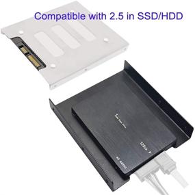 img 2 attached to 2 Pack Black SSD HDD Holder Adapter Bracket - Mounting 2.5 to 3.5 Hard Drive