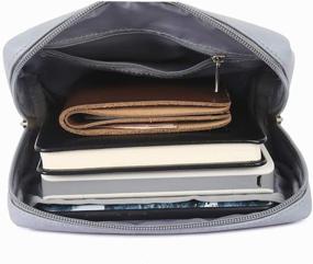 img 3 attached to 👜 KOSOKO Electronics Organizer Bag - Waterproof Leather Tech Storage Pouch for Earphones, Flash Drives, SD Cards, Chargers, Hard Drives, Power Banks, Cable Cords (PU Gray)