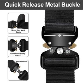 img 3 attached to 🎖️ Heavy Duty Tactical Military Quick Release Men's Belt Accessories by EnzeroTools