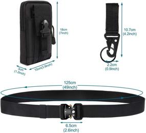 img 1 attached to 🎖️ Heavy Duty Tactical Military Quick Release Men's Belt Accessories by EnzeroTools