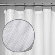 🚿 bino 'herringbone' fabric shower curtain - 70" x 72" - white bathroom curtain, shower curtains for bathroom showers logo