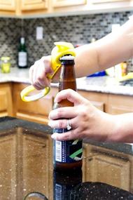 img 1 attached to 🍋 Versatile Kitchen Tool in YELLOW: Enhances Bartending Experience - Jar, Can, Bottle, Beer, Pouch, Tin, Nail Polish Opener