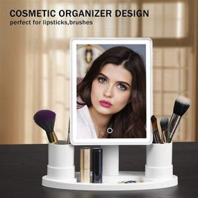 img 3 attached to 💄 Lighted Makeup Mirror with 10X Magnifying Mirror & Travel-friendly Makeup Organizer