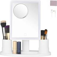 💄 lighted makeup mirror with 10x magnifying mirror & travel-friendly makeup organizer logo