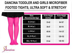 img 1 attached to Dancina Toddler Microfiber Footed Girls' Clothing with Socks & Tights