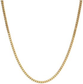 img 3 attached to 🔗 Pori Jewelers 10K Yellow Gold Franco Square Box Chain Necklace/Bracelet - 1.5mm/2.5mm - Lobster Clasp