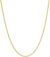 🔗 pori jewelers 10k yellow gold franco square box chain necklace/bracelet - 1.5mm/2.5mm - lobster clasp logo