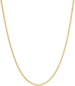 img 4 attached to 🔗 Pori Jewelers 10K Yellow Gold Franco Square Box Chain Necklace/Bracelet - 1.5mm/2.5mm - Lobster Clasp