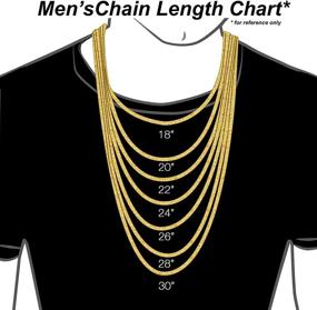 img 2 attached to 🔗 Pori Jewelers 10K Yellow Gold Franco Square Box Chain Necklace/Bracelet - 1.5mm/2.5mm - Lobster Clasp