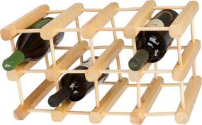 img 1 attached to 🍷 Bamboo Wine Rack - Square Design, Holds 12 Bottles, Natural Finish by KitchInspirations