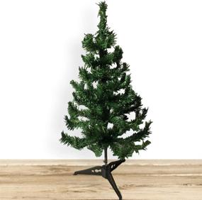 img 1 attached to 🎄 2-Ft Undecorated Green Pine Tabletop Christmas Tree with Stand - Ideal for SEO