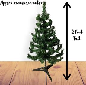 img 2 attached to 🎄 2-Ft Undecorated Green Pine Tabletop Christmas Tree with Stand - Ideal for SEO