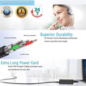 img 1 attached to AC 65W Charger for Dell Inspiron 13 15 17 7386 7586 7786 2-in-1 Laptop: Powerful Power Supply Adapter Cord