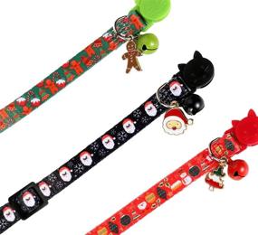 img 2 attached to 🎄 3-Piece Festive Christmas Kitten Collar Set with Bell and Xmas Pendants by BoomBone