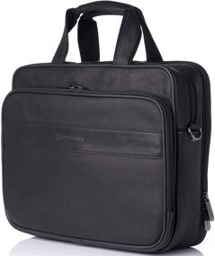 img 2 attached to Colombian Leather Messenger Bag: Alpine Swiss 15.6” Laptop Briefcase Portfolio