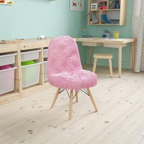 img 4 attached to 🪑 Shaggy Light Chair: Stylish & Fun Furniture for Kids