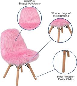 img 1 attached to 🪑 Shaggy Light Chair: Stylish & Fun Furniture for Kids