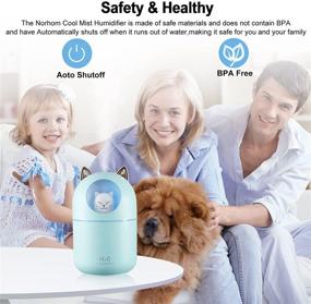 img 2 attached to Norhom Cool Mist Humidifier with Night Light: 300ml, 20dB Quiet for Bedroom, Waterless Auto-Off - Pink