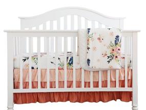 img 4 attached to Feather Floral Blanket Nursery Bedding Kids' Home Store