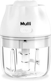 img 4 attached to Powerful Electric Garlic Chopper: Mulli 8.5oz Mini Food Processor for Efficient Vegetable Chopping, Spices & Seasoning Grinding, Portable & Rechargeable for On-The-Go Cooking, BPA Free