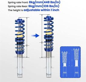 img 1 attached to 🚗 maXpeedingrods Lowering Coilover Kits for VW Golf Jetta Bora MK4, Audi A3 MK1, New Beetle 1997-2010, SKODA Octavia 1997-2004, and Lavida 2008-Present