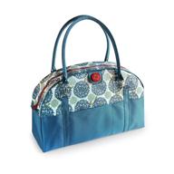 peacock mum coop carry-all diaper bag by 2 red hens logo