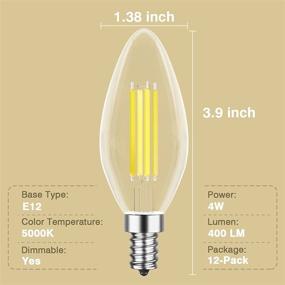 img 3 attached to 💡 SHINESTAR Dimmable Chandelier, Equivalent to Candelabra Size