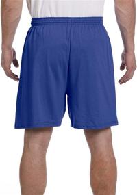 img 2 attached to Ultimate comfort: Champion Cotton Gym Shorts 8187 for unrivaled performance