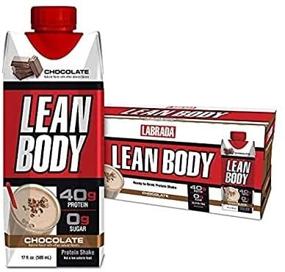 img 1 attached to 🍫 LABRADA Lean Body Chocolate Protein Shake - 40g Protein, Whey Blend, 0 Sugar, Gluten Free, 22 Vitamins & Minerals (Pack of 12), Recyclable Carton & Lid