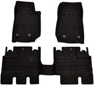 🧹 mopar 82213860 jeep wrangler unlimited 4-door black all-weather 3-piece floor mat set: ultimate protection for your jeep! логотип