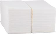 🧻 soft and absorbent disposable cloth-like paper hand guest towels – air laid tissue paper for kitchen, bathroom, events – white guest towel (pack of 500) logo