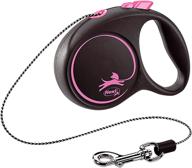 flexi black design cord pink logo