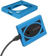 🔵 protective bumper for samsung t7/t7 touch ssd - sky blue, anti-shock design, strong & durable logo