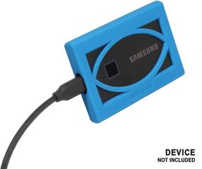 img 2 attached to 🔵 Защитный бампер для Samsung T7/T7 Touch SSD - небесно-голубой, антиударный дизайн, прочный и прочный