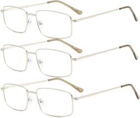 img 3 attached to Eyekepper Readers Rectangular Reading Glasses Vision Care