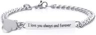 defusky bracelets engraved inspirational stainless logo