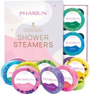 🚿 phariun shower steamers: 12 varieties of aromatherapy fragrances shower bombs with plant essential oils and dry flower logo