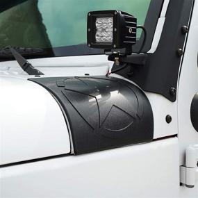 img 2 attached to Hooke Road JK Охранный щиток капота с боковой накладкой - Улучшенная защита для Jeep JK и Wrangler Unlimited JK 2007-2018.