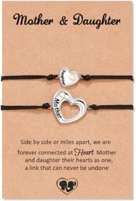 img 4 attached to 👩 PPJew Mother & Daughter Bracelet Set - Matching Bracelets for Back to School, Ideal Mommy and Me Gift