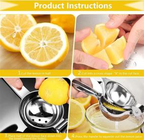 img 3 attached to 🍋 Stainless Steel Lemon Squeezer – Meal Time Citrus Juicer – Dishwasher Safe Juice Extractor for Kitchen, Home Bar, Restaurant – Manual Juicer Ideal for Lemonade, Cooking, Cocktails – Enhance SEO