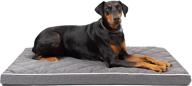 🐶 premium quilted 3” memory foam dog mat: soft, washable bed cover, crate mat, calming bed - nonslip bottom | two style options: mat & couch логотип