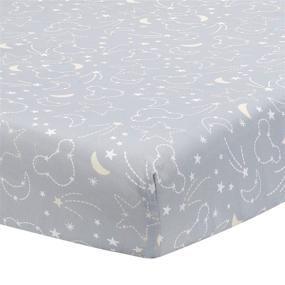 img 3 attached to 🐭 Disney Baby Mickey Mouse Gray and Yellow Celestial Fitted Crib Sheet - Lambs & Ivy