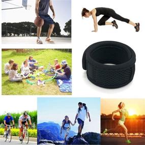 img 1 attached to 🏋️ VIEEL Black Fitness Ankle Wear Band with Mesh Pouch and Fastener Strap (Tracker Not Included)